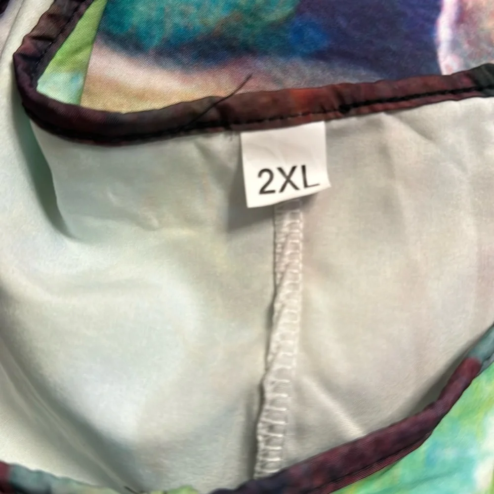 Floral colorful long sleeve maxi dress with button detail - Picture 6 of 6